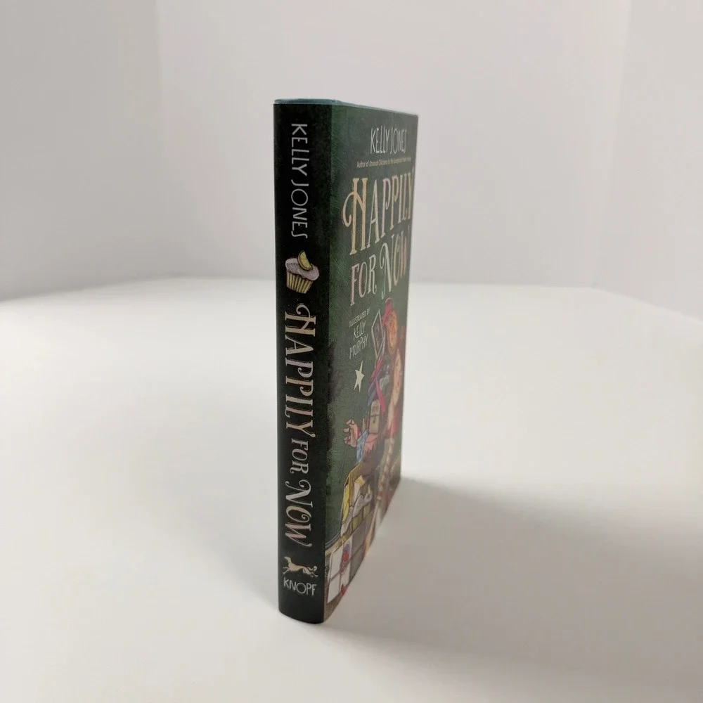 Kelly Jones Happily for Now Childrens Fiction Hardcover Book Illustrated Green